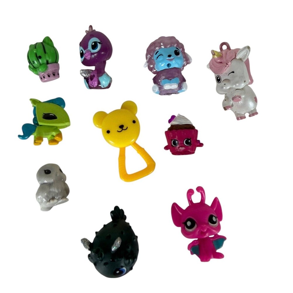 Lot of 10 Assorted Mini Figurines - Cute Animals & Characters